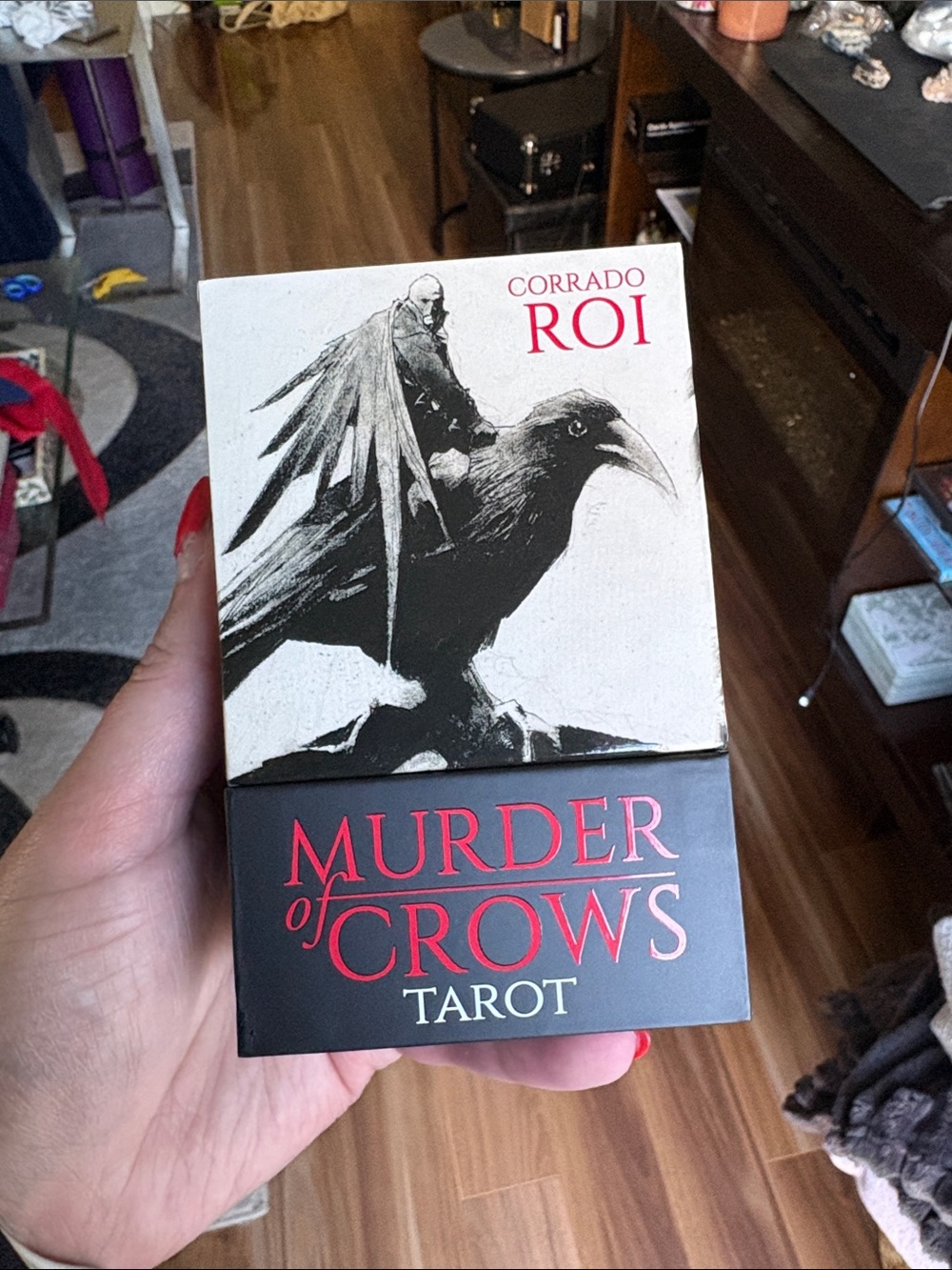 Murder of Crows Tarot Deck by - Black & White with Red Accents
